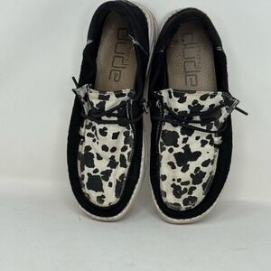 Hey Dude‎ Wendy Boho Wild Cow Print Slip On Shoes Women Size 9 Quirky Footwear